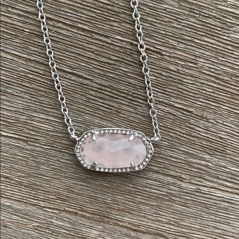 Pink Quartz Kendra Scott necklace